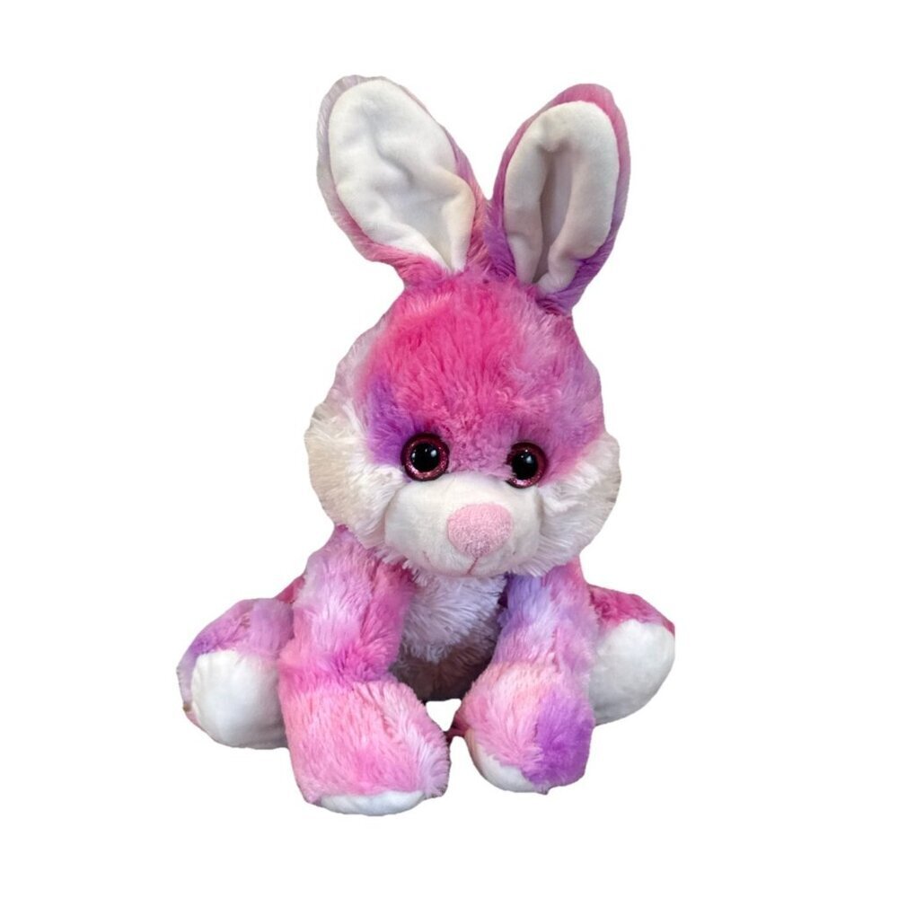 Inter-American Easter Bunny Rabbit Plush Purple 14” Stuffed Animal Glitter eyes